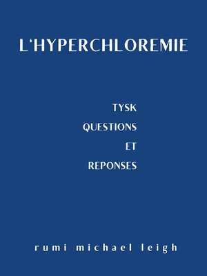 cover image of L'hyperchlorémie